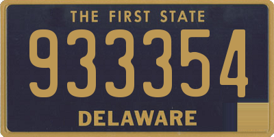 DE license plate 933354