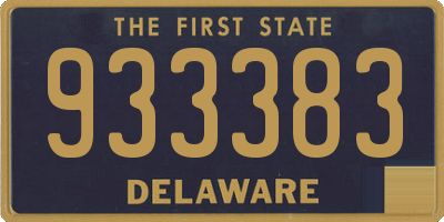 DE license plate 933383