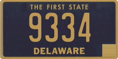 DE license plate 9334