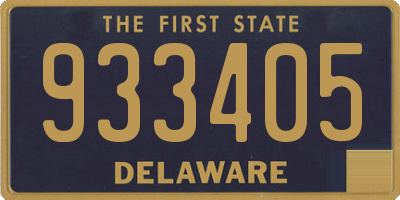 DE license plate 933405
