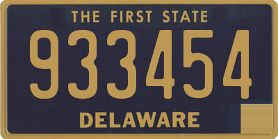 DE license plate 933454