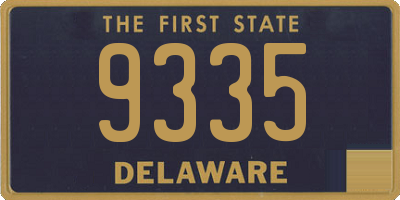 DE license plate 9335