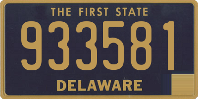 DE license plate 933581