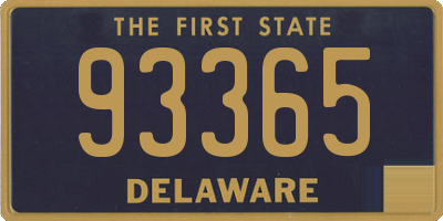 DE license plate 93365