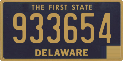 DE license plate 933654
