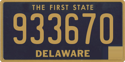DE license plate 933670