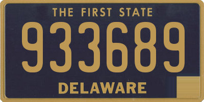 DE license plate 933689