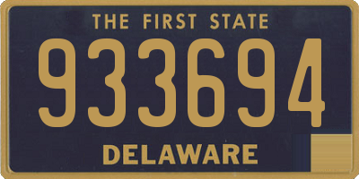 DE license plate 933694