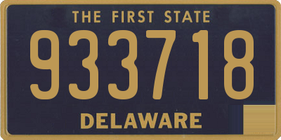 DE license plate 933718