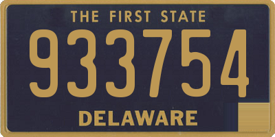 DE license plate 933754