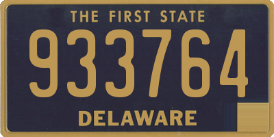 DE license plate 933764