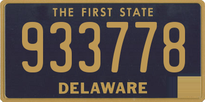 DE license plate 933778