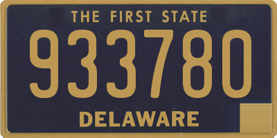 DE license plate 933780