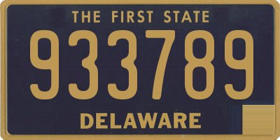 DE license plate 933789