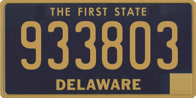DE license plate 933803