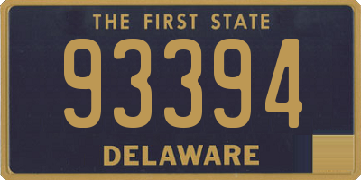 DE license plate 93394