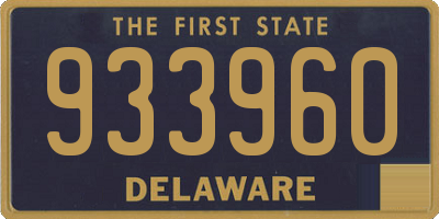 DE license plate 933960