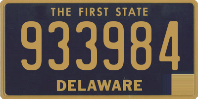 DE license plate 933984