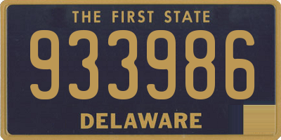 DE license plate 933986
