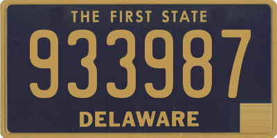 DE license plate 933987