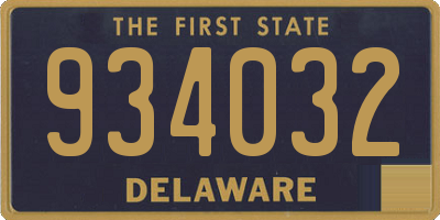 DE license plate 934032
