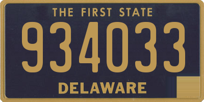DE license plate 934033