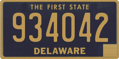 DE license plate 934042