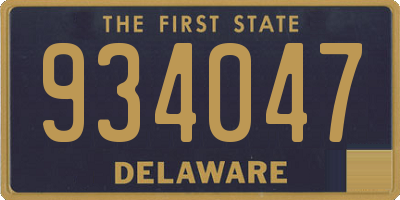 DE license plate 934047