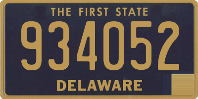 DE license plate 934052