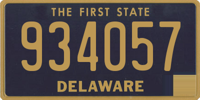 DE license plate 934057