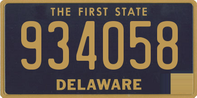 DE license plate 934058