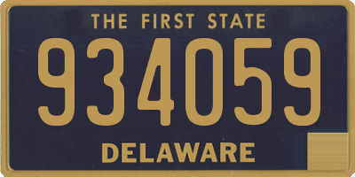 DE license plate 934059