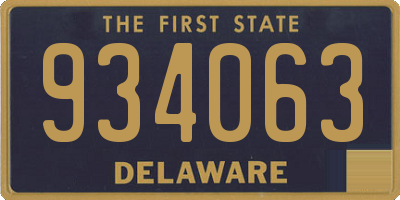 DE license plate 934063