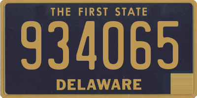 DE license plate 934065