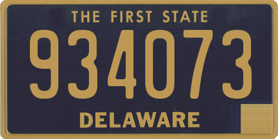 DE license plate 934073