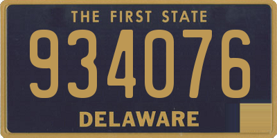 DE license plate 934076