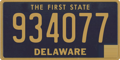 DE license plate 934077