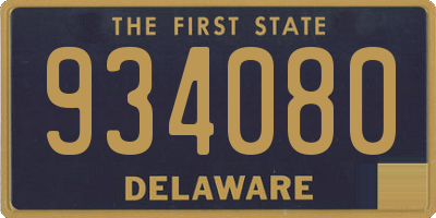 DE license plate 934080