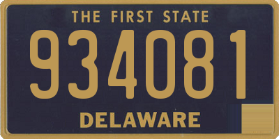 DE license plate 934081
