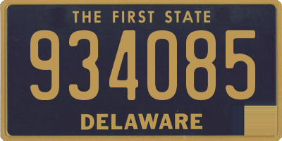 DE license plate 934085
