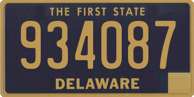 DE license plate 934087
