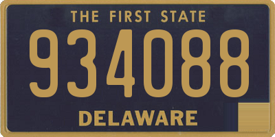DE license plate 934088