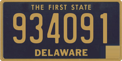 DE license plate 934091