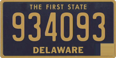 DE license plate 934093