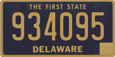 DE license plate 934095