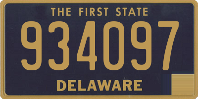 DE license plate 934097