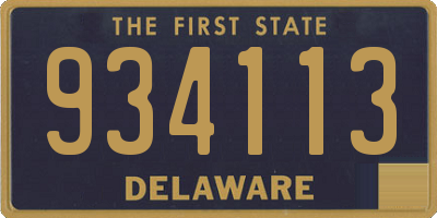 DE license plate 934113