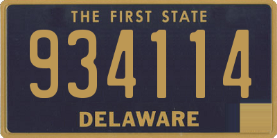 DE license plate 934114