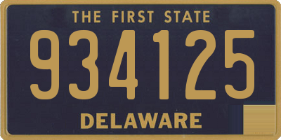 DE license plate 934125