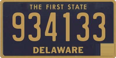 DE license plate 934133